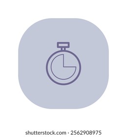 Stop watch line icon. Deadline, timer outline sign. Business and time management concept. Vector illustration, symbol element for web design and apps