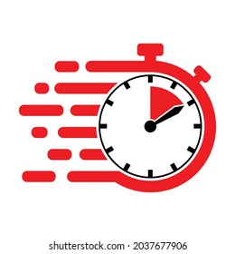 Stop Watch Logo, Fast Service Logo Vector.