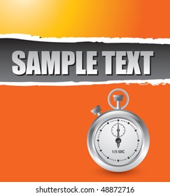 stop watch orange ripped template