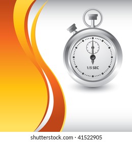 stop watch orange wave