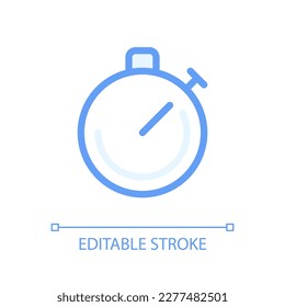 Stop watch pixel perfect glassmorphism ui icon. Countdown tool. Note time. Color filled line element with transparency. Vector pictogram in glass morphism style. Editable stroke. Arial font used