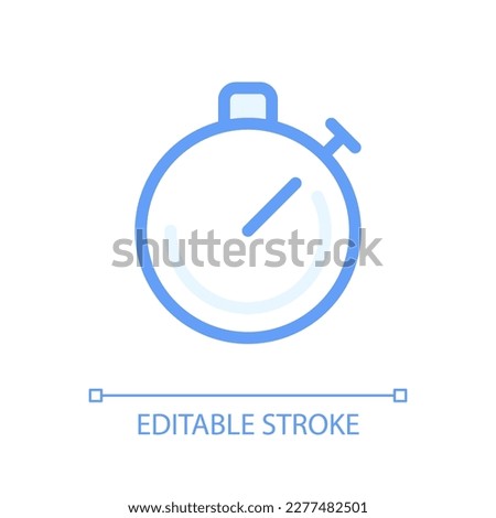 Stop watch pixel perfect glassmorphism ui icon. Countdown tool. Note time. Color filled line element with transparency. Vector pictogram in glass morphism style. Editable stroke. Arial font used