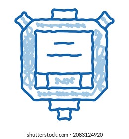 Stop Watch sketch icon vector. Hand drawn blue doodle line art Stop Watch sign. isolated symbol illustration
