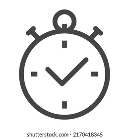Stop watch symbol, fast time icon, express and urgent services.