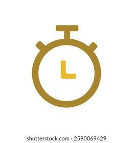 Stop watch time outline icon with color
