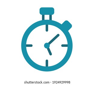 Stop Watch Timer Countdown Single Isolated Icon With Solid Line Style