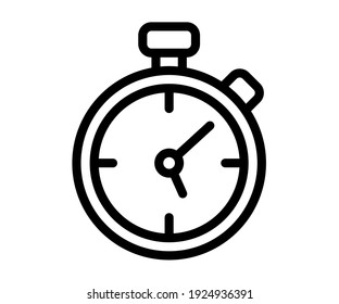 stop watch timer counter single isolated icon with outline line style