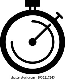 Stop Watch Vector Glyph Icon Design, Laundry and Dry Cleaning symbols on white background, Washer Machine Timer Concept,