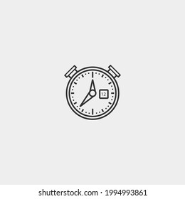 Stop watch vector icon for web and design