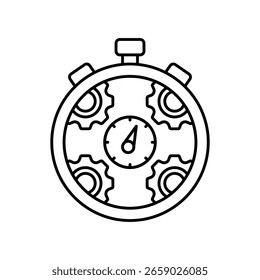 Stop Watch Vector style icon. Eps 10 file