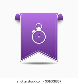 Stop Watch Violet Vector Icon Design