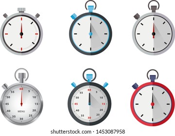 Stop watches illustration vector art