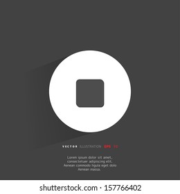 stop web icon, flat design