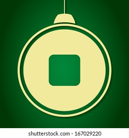 Stop web icon, flat design