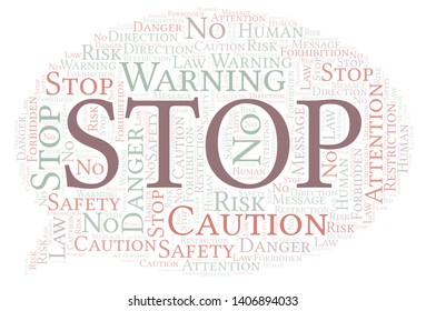 Stop word cloud. Wordcloud made with text only.