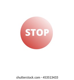 Stop word icon illustration - stock vector
