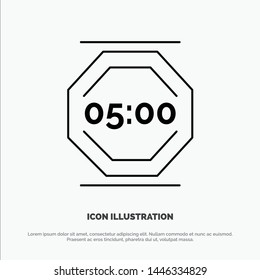 Stop Work, Rest, Stop, Work, Working Line Icon Vector