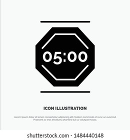 Stop Work, Rest, Stop, Work, Working solid Glyph Icon vector. Vector Icon Template background