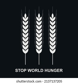 Stop World Hunger Vector Logo Isolated Stock Vector (Royalty Free ...