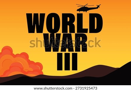 stop world war III sign vector illustration

