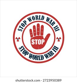 Stop World War Typography Poster Vector Illustration