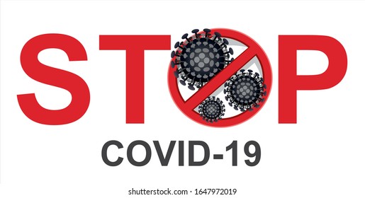 Stop Wuhan coronavirus 2019-nCoV concept. Dangerous chinese Covid-19 coronavirus. Dangerous chinese ncov corona virus, SARS pandemic risk alert