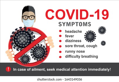 Stop Wuhan Covid-19, coronavirus sign. Dangerous chinese Covid-19 corona virus, SARS pandemic risk alert. Coronavirus outbreak in China.