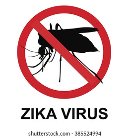 Stop zika virus sign, vector