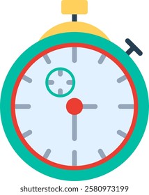 Stopclock Flat Illustration Vector Design