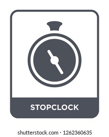 stopclock icon vector on white background, stopclock trendy filled icons from Travel collection, stopclock simple element illustration