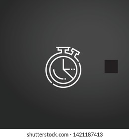 Stopclock vector icon. Stopclock concept stroke symbol design. Thin graphic elements vector illustration, outline pattern for your web site design, logo, UI. EPS 10.