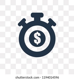 Stopclock vector icon isolated on transparent background, Stopclock transparency concept can be used web and mobile