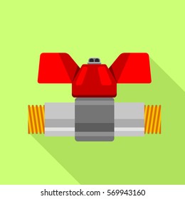 Stopcock icon. Flat illustration of stopcock vector icon for web design