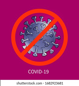 Stop-Coronavirus vector sign illustration concept.