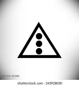 Stoplight road sign icon