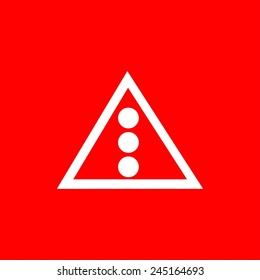 Stoplight road sign icon