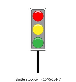 Stoplight Sign Icon Traffic Light On Stock Vector (Royalty Free ...