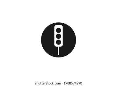 Señal de paro. Icono del semáforo. Ilustración vectorial para diseño gráfico, Web, UI, aplicación.