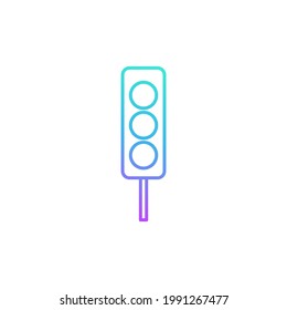 Stoplight sign. Icon traffic light. Vector illustration for graphic design, Web, UI, app.