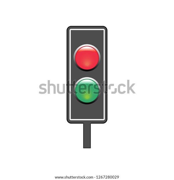 Stoplight sign. Icon traffic light on white background. Symbol regulate
