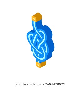 stopper knot nautical isometric icon vector. stopper knot nautical sign. isolated symbol illustration