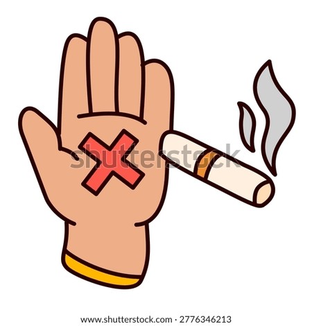 Stopping cigarette smoking with a clear refusal