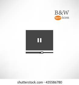 Stop,play,pause web icons on background