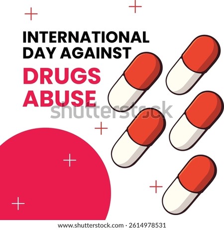 Stopr drugs, No drugs, concept design international day against drug abuse