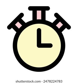 Stopwacth icon, vector illustration, filled style, best used for web