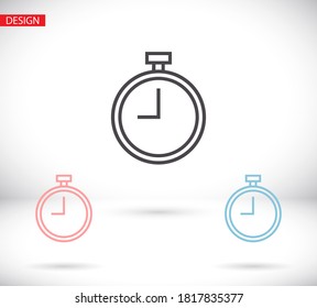stopwatch 10 eps bond icon design vector graphic