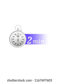 Stopwatch is 2 minutes