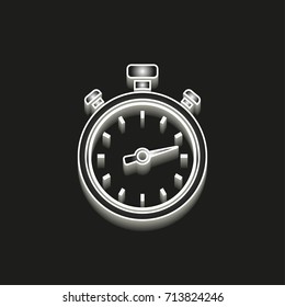 Stopwatch - 3d vector icons. Illustrations isolated on black background for graphic and web design.