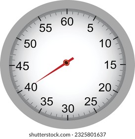 stopwatch 40 seconds timer vector design