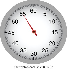 stopwatch 55 seconds timer vector design